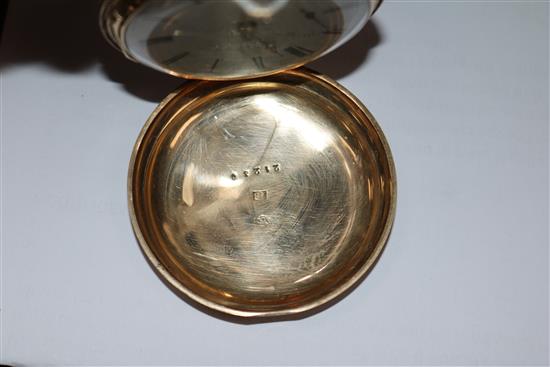 A 19th century 18ct gold hunter keywind pocket watch By Josh. Johnson, Liverpool,